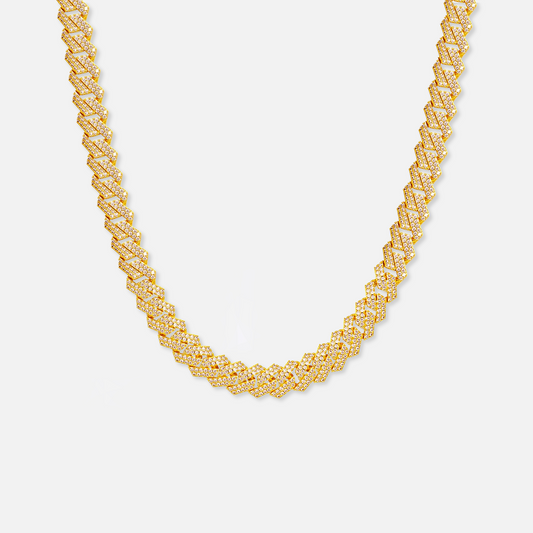 Diamond Prong Cuban Chain - 10mm