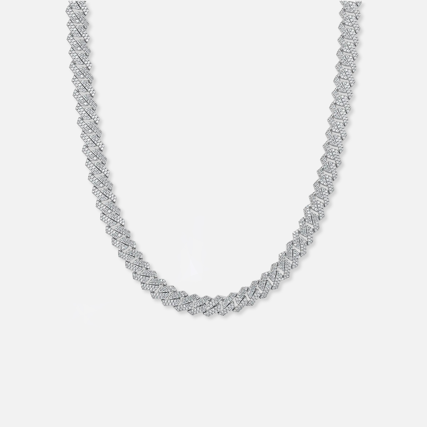 Diamond Prong Cuban Chain - 8mm