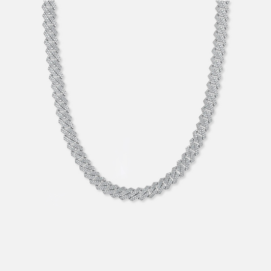 Diamond Prong Cuban Chain - 8mm