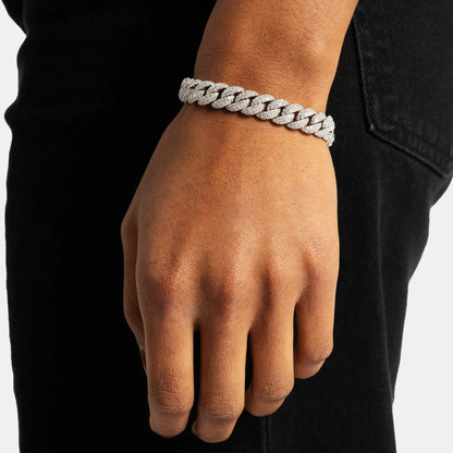 Moissanite Diamond Cuban Link Bracelet - 10mm