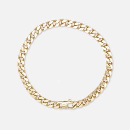 925 Gold Cuban Link Bracelet - 5mm