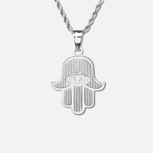 Colgante "White Hamsa"