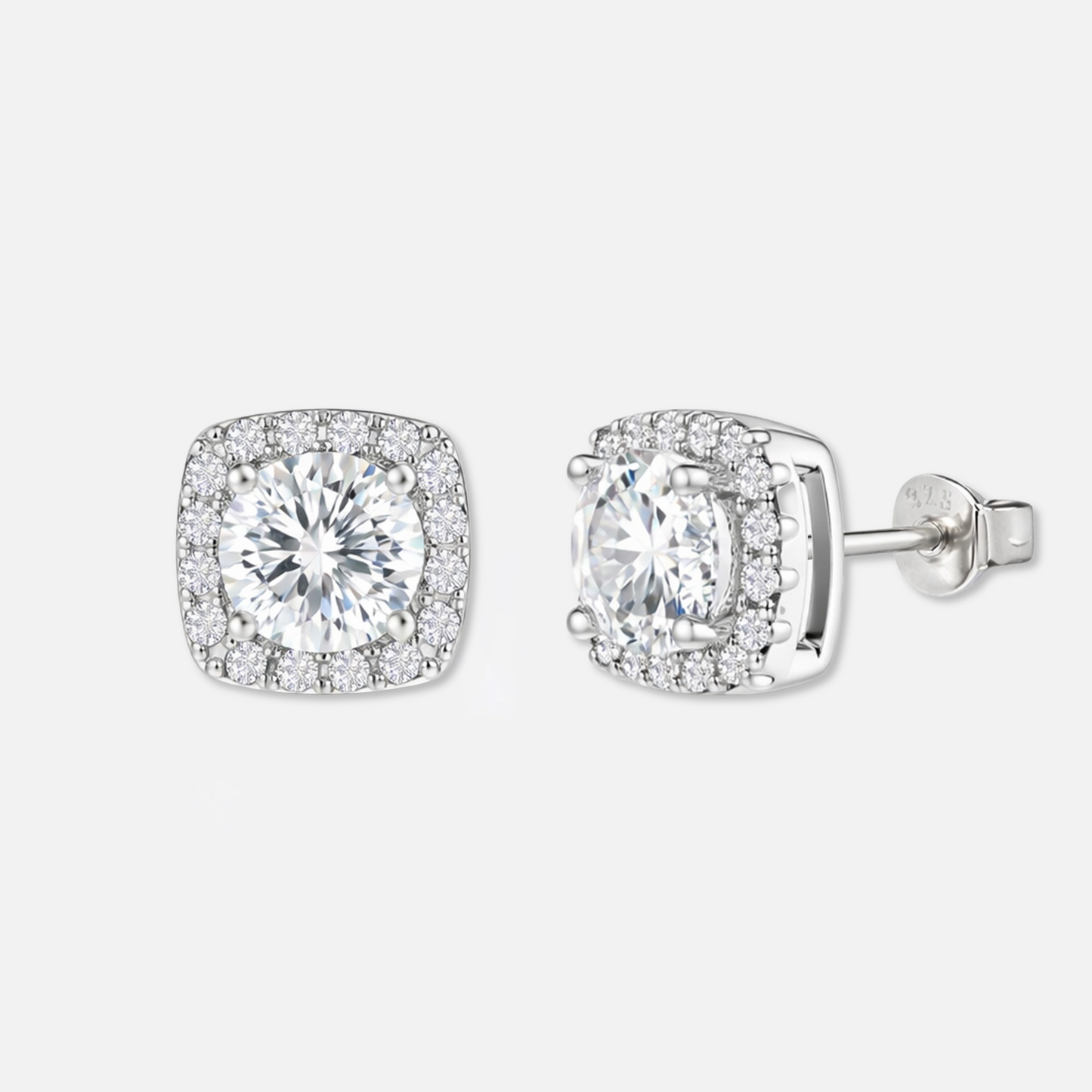 925 Diamond Cluster Earrings