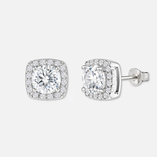 925 Diamond Cluster Earrings
