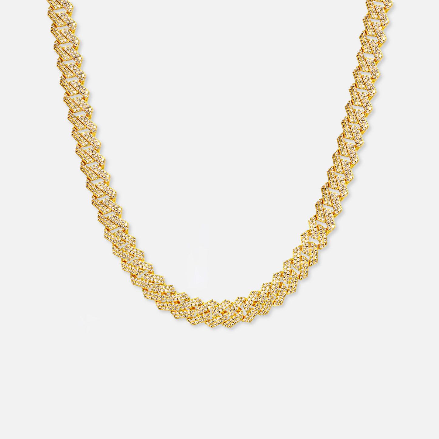 Diamond Prong Cuban Chain - 10mm