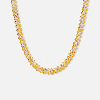 Diamond Prong Cuban Chain - 10mm