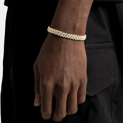 Diamond Prong Cuban Bracelet - 8mm