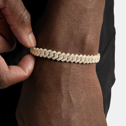 Diamond Prong Cuban Bracelet - 8mm