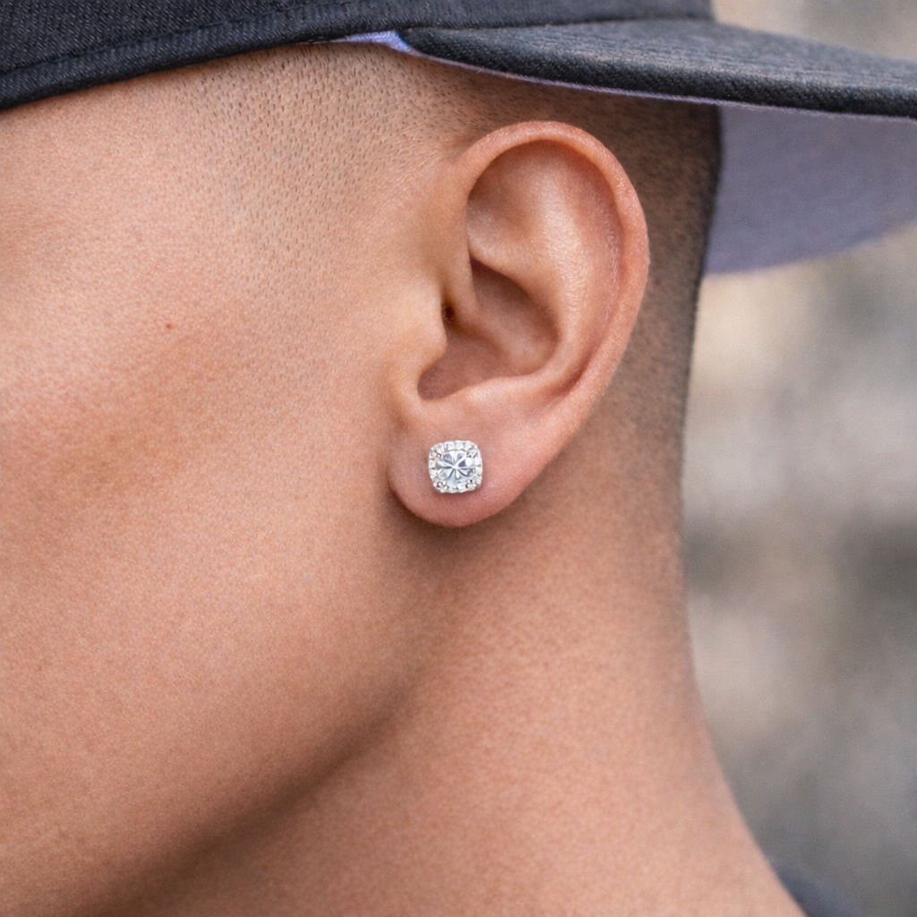 925 Diamond Cluster Earrings