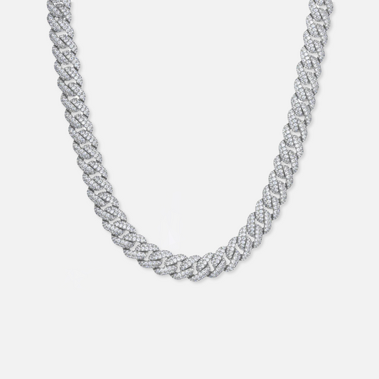 Moissanite Diamond Cuban Link Chain - 10mm