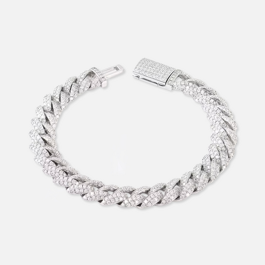 Moissanite Diamond Cuban Link Bracelet - 10mm