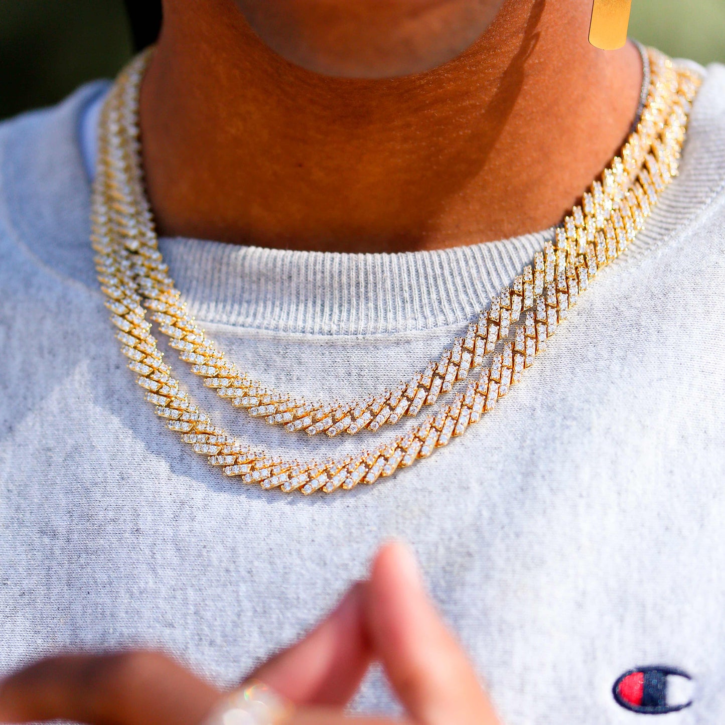 Diamond Prong Cuban Chain - 10mm