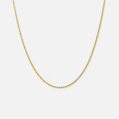 925 Gold Rope Chain - 2mm