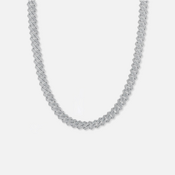 Diamond Prong Cuban Chain - 8mm