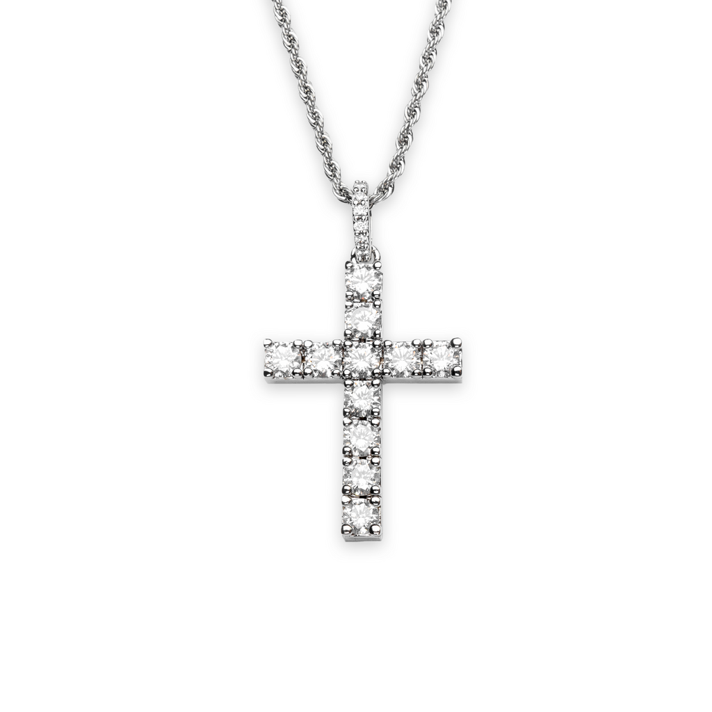 Colgante "White Diamond Cross"