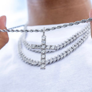 Colgante "White Diamond Cross"